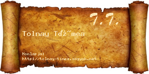 Tolnay Tímea névjegykártya